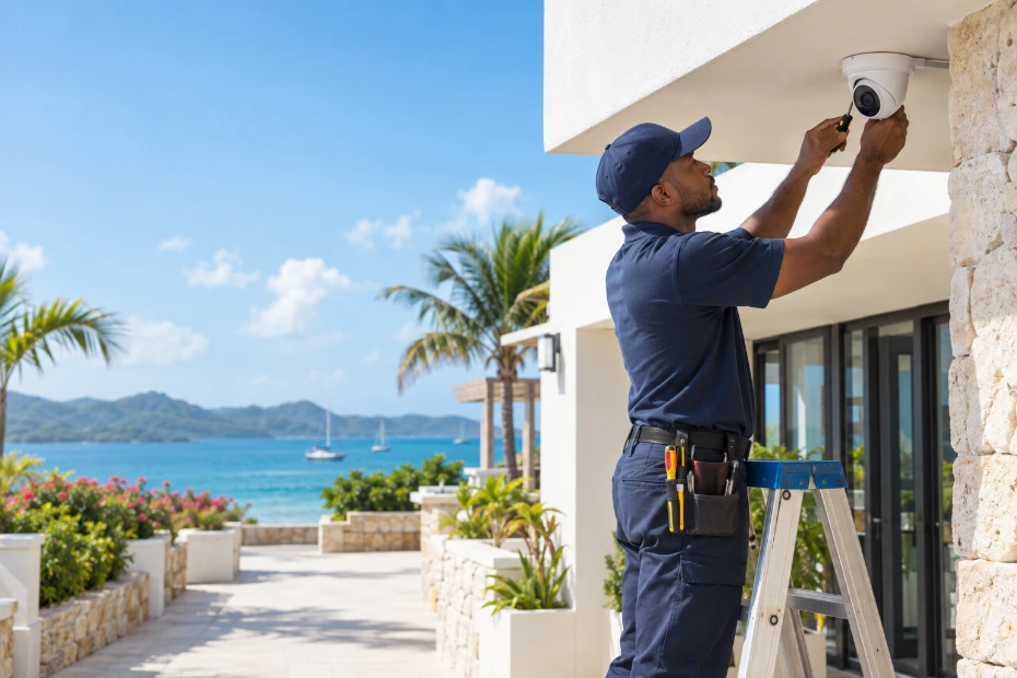 Installation of a wired security camera